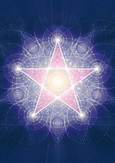 Spirituelle Kunst Schwingungsbild - Pentagramm