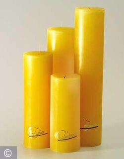 Lotuskerze - Einfarbig 23 cm gelb