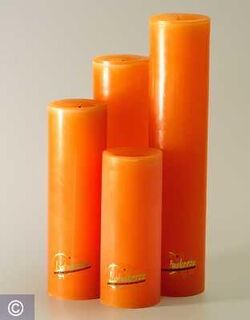 Lotuskerze - Einfarbig 28 cm orange