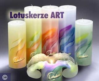 Lotuskerze - Art 23 cm Green Lilac