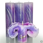Lotuskerze - Aquarell 28 cm lila-violett