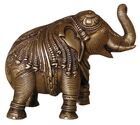 Statuen Elefant - Messing mit Gravur gro 19 cm