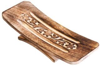Berk Räucherstäbchenhalter Blumen superbreit aus Holz 26 cm