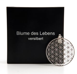 AnhngerBlume des Lebens 30 mm versilbert