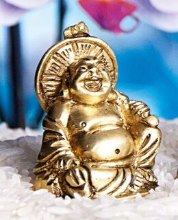 Statuen Buddha - Happy Buddha, Messing, 4.5 cm