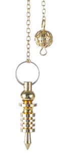 Berk Radiästhesie Isispendel mini, vergoldet mit Kette, ca. 2,6 cm