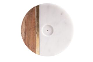 Berk Designhalter aus Marmor, Holz und Messing