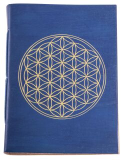 Berk Schreibbuch Lebensblume blau/gold