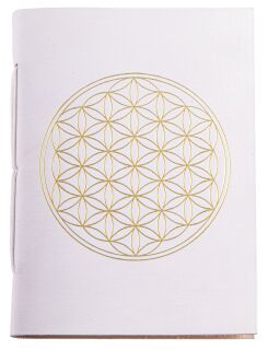 Berk Schreibbuch Lebensblume weiß/gold