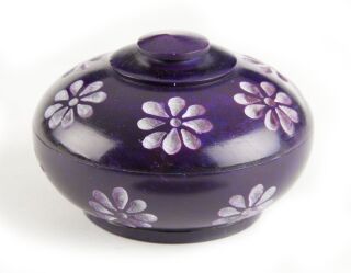 Berk Blumendöschen, lila Ø 7,7 cm, aus Speckstein