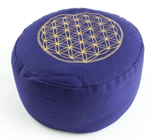 Berk Blume des Lebens Meditationskissen lila mit Buchweizen gefüllt 30 x 15 cm