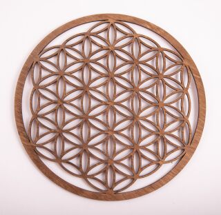 Berk Meditations-Zubehör Blume des Lebens 22 cm, dunkelbraun