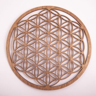 Berk Meditations-Zubehör Blume des Lebens 28 cm, dunkelbraun aus Holz