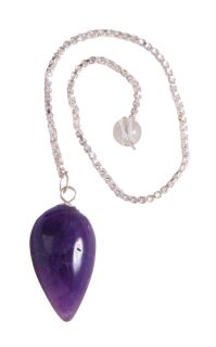 Berk Radiästhesie Pendel Amethyst mit Panzerkette
