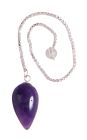 Radiästhesie Pendel Amethyst mit Panzerkette