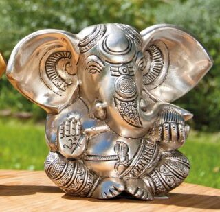 Berk Figur  Ganesha, versilbert 13 cm