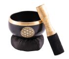 Berk Klangschalenset Blume des Lebens schwarz - gold