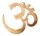 Berk Om-Wandsymbol, Messing, 27 cm