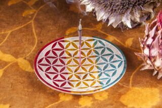 Berk Blume des Lebens, bunt Specksteinhalter