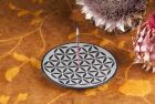 Berk Blume des Lebens, schwarz Specksteinhalter