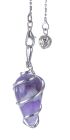 Radiästhesie Spiral Pendel Amethyst 2,5 cm, Messing,...