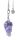 Berk Radiästhesie Spiral Pendel Amethyst 2,5 cm, Messing, versilbert