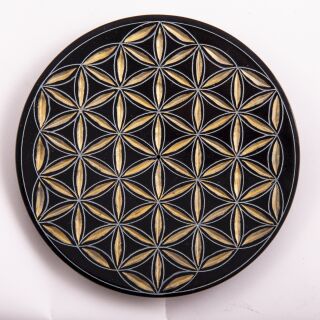 Berk Stäbchenhalter Blume des Lebens schwarz-gold
