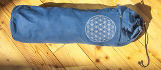 Meditation Yoga - Tasche mit Blume des Lebens Stickerei blau