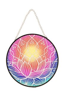 Berk Feng Shui Lotus Fensterbild Glas