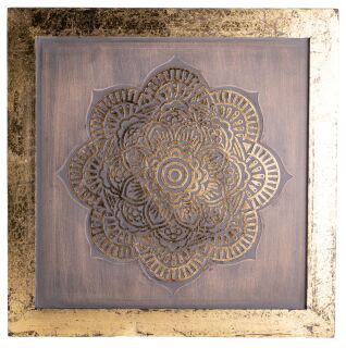 Berk Energiebild Mandala aus MDF mit Goldverzierung