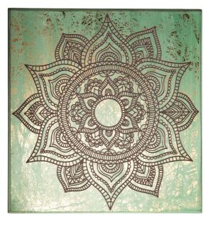 Berk Energieplatte Mandala Türkis/Gold