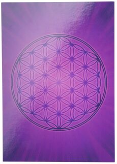 Berk Meditations-Zubehör Blume des Lebens Postkarte Kleber Violett DINA6