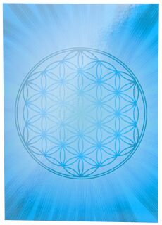 Berk Meditations-Zubehör Blume des Lebens Postkarte Kleber Blau DINA6