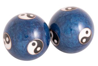 Berk Meditations-Zubehör Klangkugeln 35mm Yin Yang blau