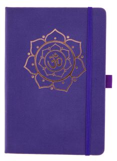 Loveria  Yoga Schreibbuch lila A5, OM