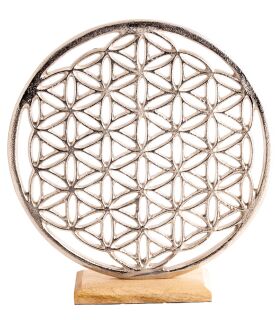 Berk Meditations-Zubehör Blume des Lebens Silber Ambiente Element, Weißmetall