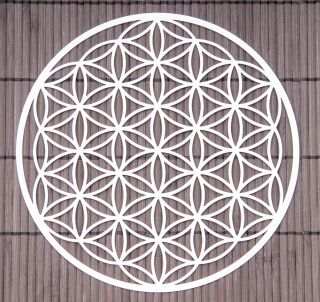 Berk Meditations-Zubehör Blume des Lebens 18 cm Wandschmuck aus Edelstahl