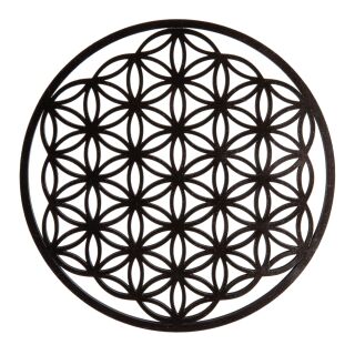 Berk Meditations-Zubehör Blume des Lebens MDF schwarz 28 cm