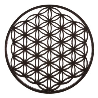Berk Meditations-Zubehör Blume des Lebens MDF schwarz 10 cm