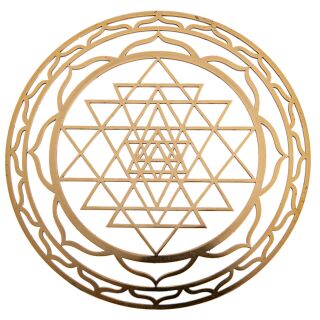 Berk Meditations-Zubehör Shri Yantra aus Messing 15 cm