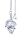 Berk Radiästhesie Spiral Pendel Bergkristall 2,5 cm, Messing, versilbert