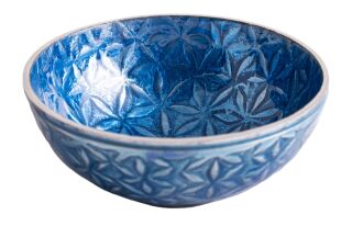 Berk Schale Blume des Lebens Aluminium, blau