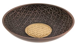Berk Schale Blume des Lebens Aluminium, Kupfer antik