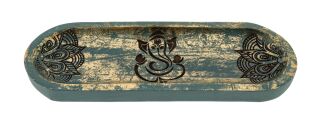 Berk Ganesha Räucherstäbchenhalter Türkis-Goldverzierung