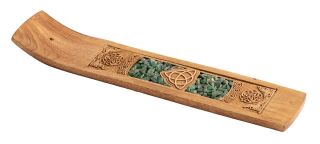 Berk Keltischer Knoten mit Aventurin Holzhalter für Räucherstäbchen