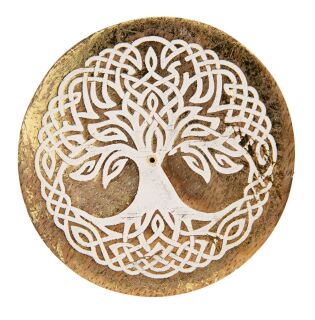 Berk Yggdrasil Räucherstäbchenhalter rund Goldverzierung