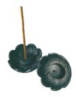 Berk Lotushalter aus Ton, schwarz Ø ca. 7,5 cm