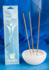 Berk Blume des Lebens mit Chakraglassteinchen Weißmetallhalter