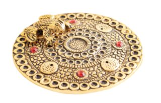Berk Kunstvoller Halter Frosch Weißmetall, gold
