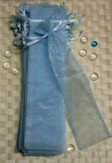 Berk Organzabeutel für Räucherstäbchen blau, 8x34 cm